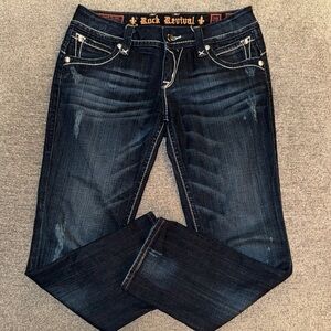 Rock Revival Women's Dark Wash Capris